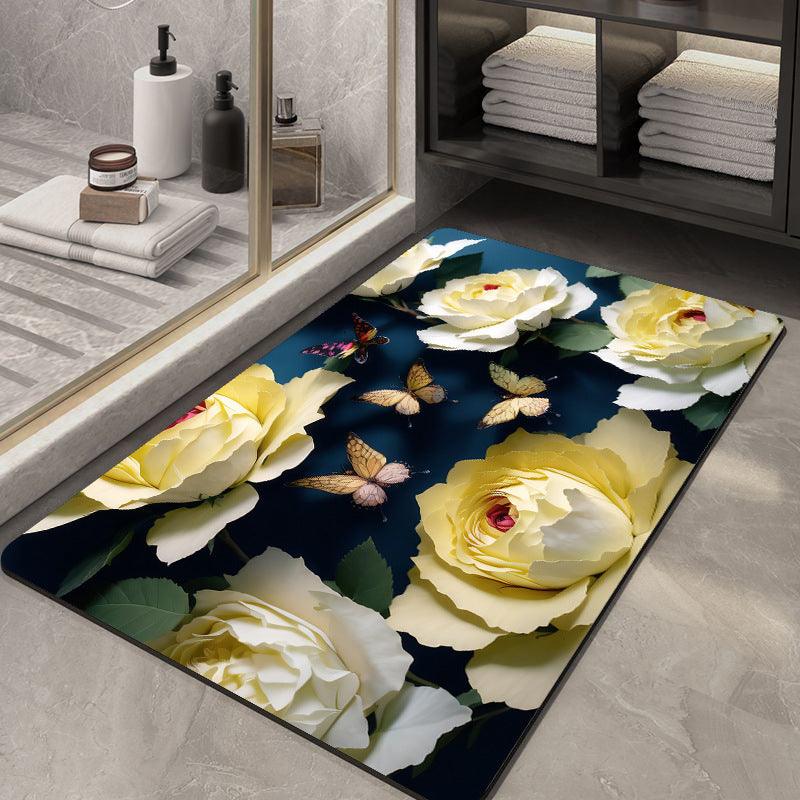 Soft Diatom Ooze Floor Bathroom Absorbent Bathroom Step Mat Quick-drying Non-slip Toilet Door Mat - Pacisia