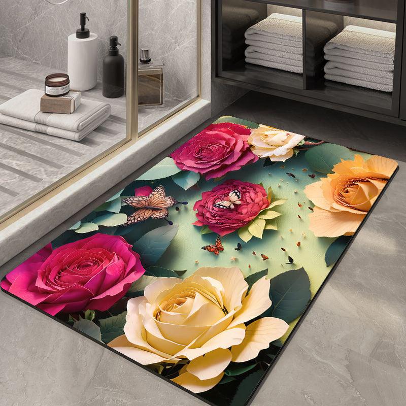 Soft Diatom Ooze Floor Bathroom Absorbent Bathroom Step Mat Quick-drying Non-slip Toilet Door Mat - Pacisia