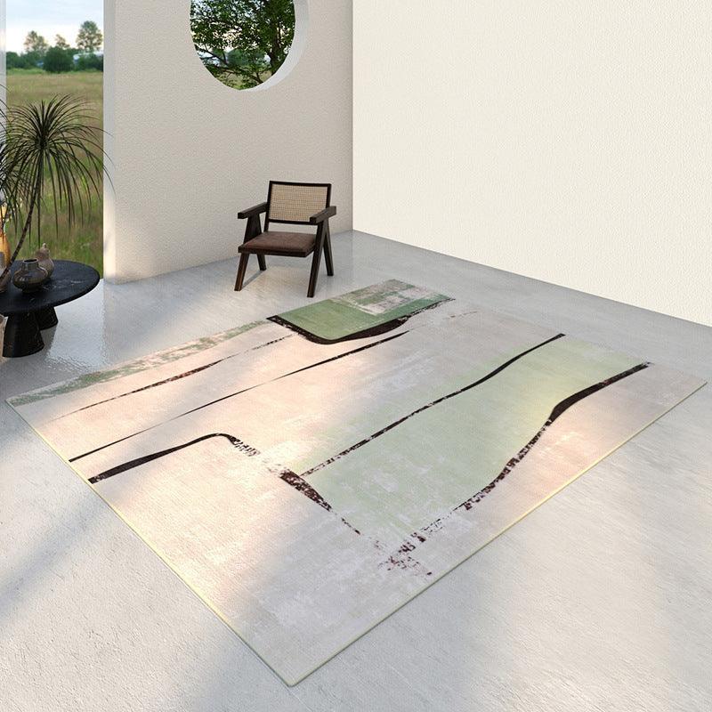 Living Room Sofa Table Carpet Household Green Abstract Loop Carpet Bedroom Bedside Blanket One Piece Dropshipping - Pacisia