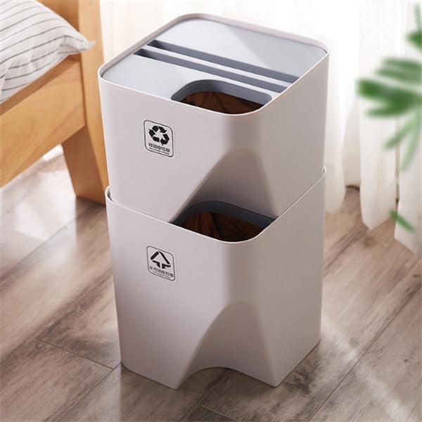 Kitchen Trash Can Recycle Bin Stacked Sorting Trash Bin Household Dry And Wet Separation Waste Bin Rubbish Bin for Bathroom - Pacisia