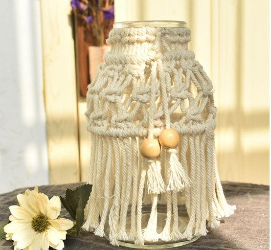 Ins Style Nordic Hand-woven Vase Creative Decoration Living Room Table Decoration Candlestick Shooting Props - Pacisia
