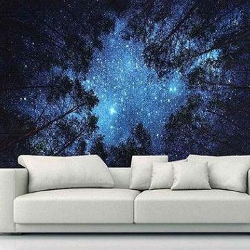 Foreign trade for home decoration wall hanging forest starry tapestry ins net red anchor models background cloth factory direct sales - Pacisia