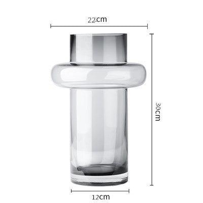 Small Glass Vase Flower Arrangement Water Cultivation Shooting Dining Table Indoor Living Room - Pacisia