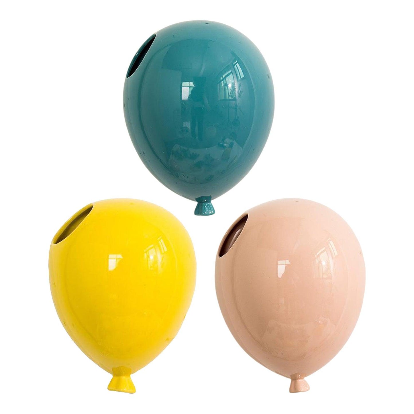 Nordic Creative American Ceramic Balloon Wall Hanging Flower Pot Room Wall Hanging Flower Vase Home Wall Decoration - Pacisia