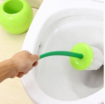 Long Handle Soft Hair Household Toilet Brush Cherry Toilet Brush Daily Necessities Creative Plastic Cleaning Brush Toilet Brush Set - Pacisia