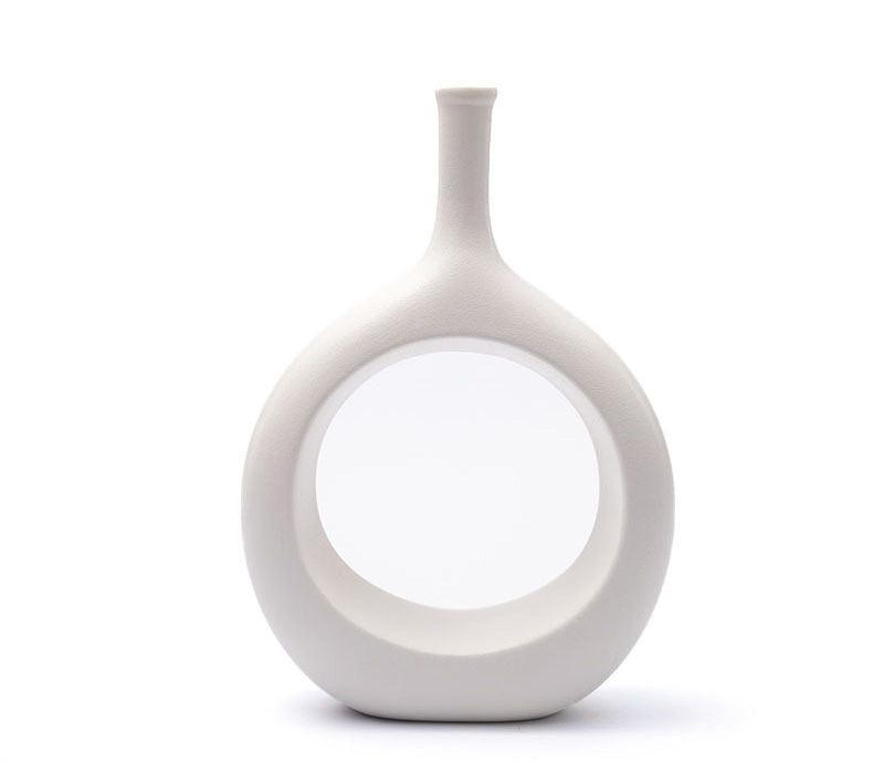 Living Room Art Vase Flower Ceramics Nordic Creative Minimalist TV Cabinet Porch Model Room Decoration Ornaments - Pacisia