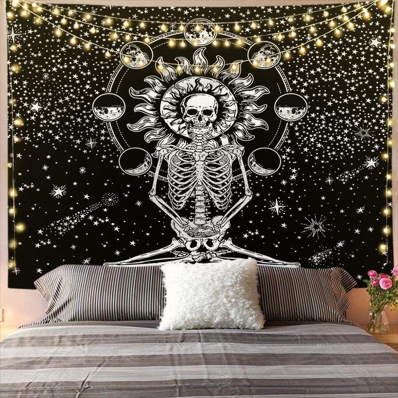 Mandala Tapestry for Home Decor White Black Sun And Moon Tapestry Wall Hanging Gossip Tapestries Bedroom Wall Covering - Pacisia
