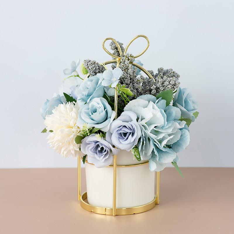 Small Potted Plants Ins Dried Flower Bouquet Simulation Flowers Fake Flowers Living Room Decoration Ornaments Tea Table Spring Festival Floral New Year Decorations - Pacisia