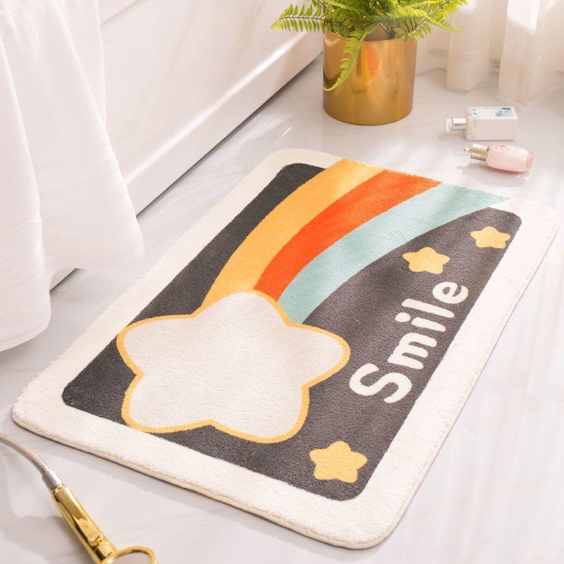 Foot mat household floor mat bathroom water absorption anti slip mat bedroom entrance mat toilet mat - Pacisia