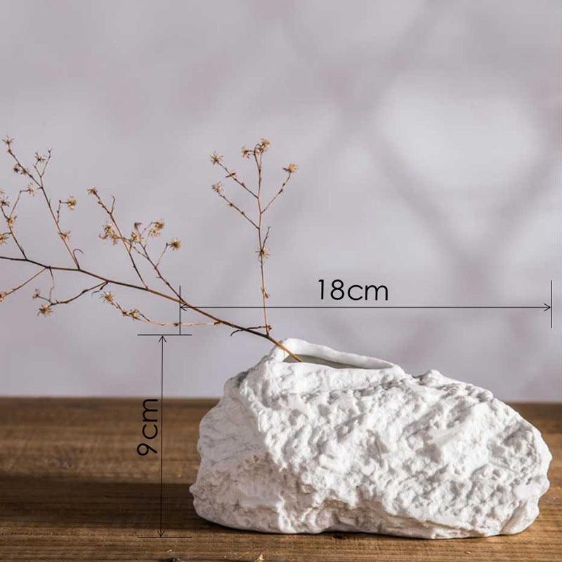 Modern Creative Gifts Accessories Home Decoration Marble Ceramic Stone Flower Vase For Ornaments - Pacisia