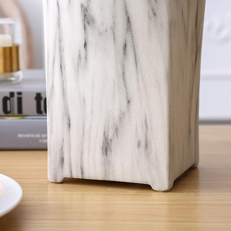 Modern Minimalist Marbled Ceramic Vase Dried Flower Flower Arrangement Living Room Decoration Creative Home Vase - Pacisia