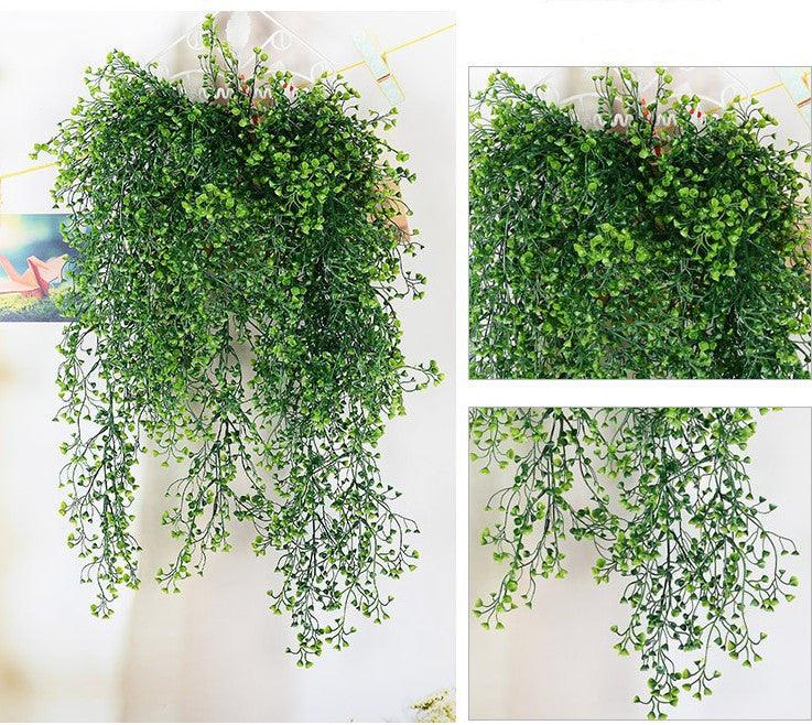 Artificial Floral Rattan Flower Vine Artificial Flower Silk Flower Admiralty Willow Wall Hanging Living Room Air Conditioning Duct Decoration Green Leaf Plant - Pacisia