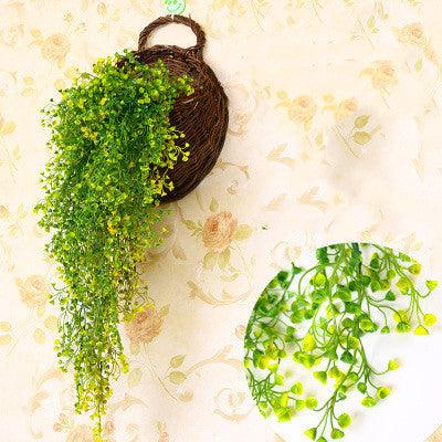 Artificial Floral Rattan Flower Vine Artificial Flower Silk Flower Admiralty Willow Wall Hanging Living Room Air Conditioning Duct Decoration Green Leaf Plant - Pacisia