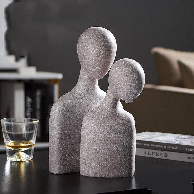 Living Room Decoration Nordic Home Decoration AbstractFigure Statue Modern Art Sculpture Aesthetic Room Decor Statue Of Love - Pacisia