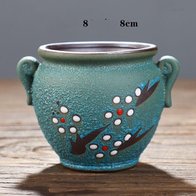 Creative Succulent Flowerpot Green Plant Vase Planter Bonsai Pot macetas Office Desktop Ornaments Ceramic Crafts Garden Art - Pacisia