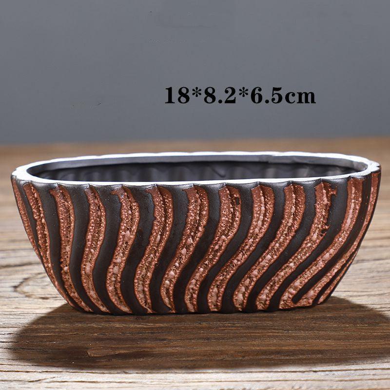 Creative Succulent Flowerpot Green Plant Vase Planter Bonsai Pot macetas Office Desktop Ornaments Ceramic Crafts Garden Art - Pacisia