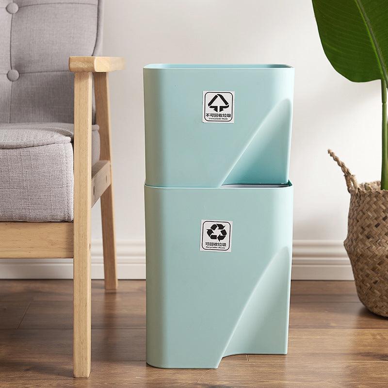 Kitchen Trash Can Recycle Bin Stacked Sorting Trash Bin Household Dry And Wet Separation Waste Bin Rubbish Bin for Bathroom - Pacisia