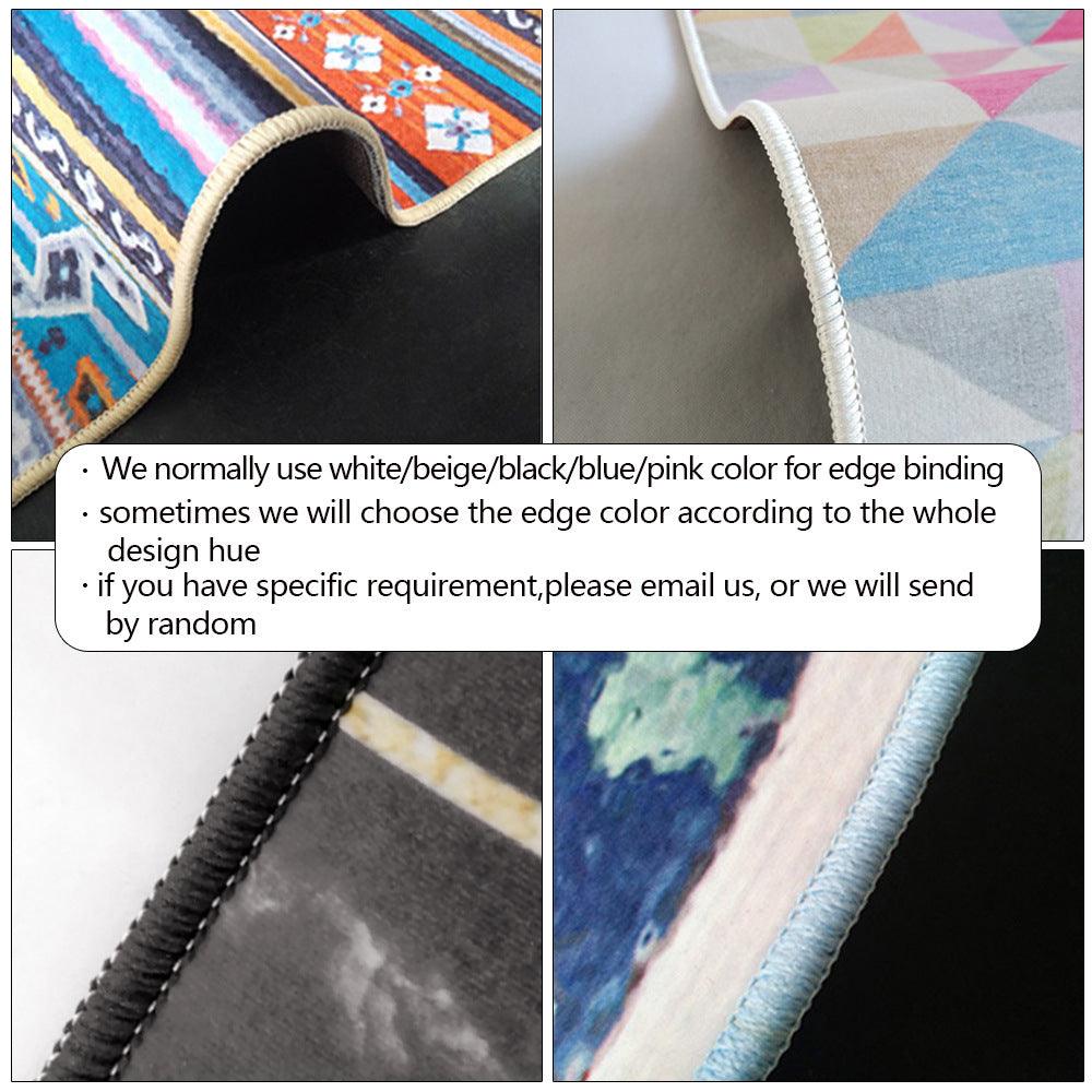 Cross-border modern geometric diamond Plaid light luxury girl Gold Pink living room bedroom bedside carpet floor mat customization - Pacisia