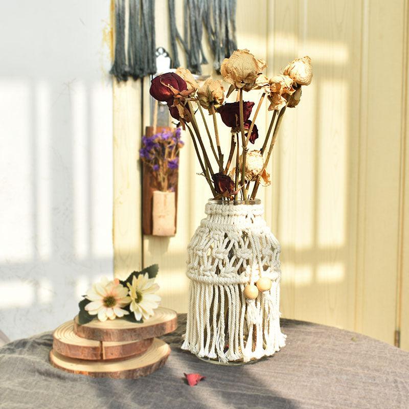 Ins Style Nordic Hand-woven Vase Creative Decoration Living Room Table Decoration Candlestick Shooting Props - Pacisia