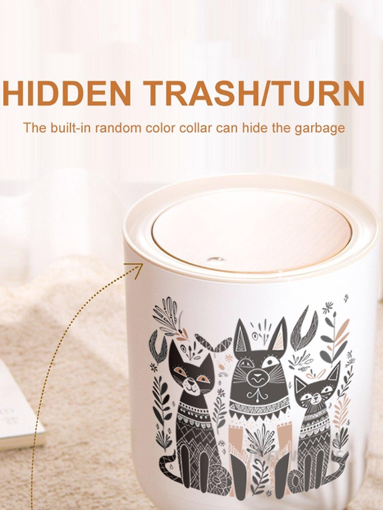 7 L Trash Bin Home Office Rubbish Can Dust Bin Large Lid Lock With Button Large Mouth Design Garbage Basket With Press Lid Dustbin For Room Kitchen - Pacisia