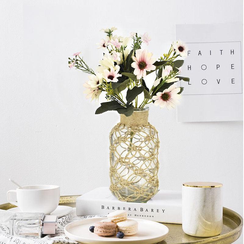 Ins Style Nordic Hand-woven Vase Creative Decoration Living Room Table Decoration Candlestick Shooting Props - Pacisia