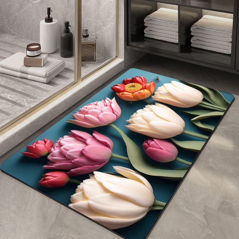 Soft Diatom Ooze Floor Bathroom Absorbent Bathroom Step Mat Quick-drying Non-slip Toilet Door Mat - Pacisia