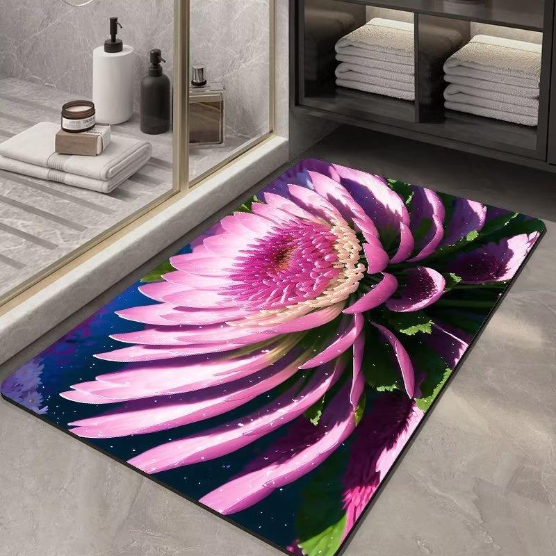 Soft Diatom Ooze Floor Bathroom Absorbent Bathroom Step Mat Quick-drying Non-slip Toilet Door Mat - Pacisia