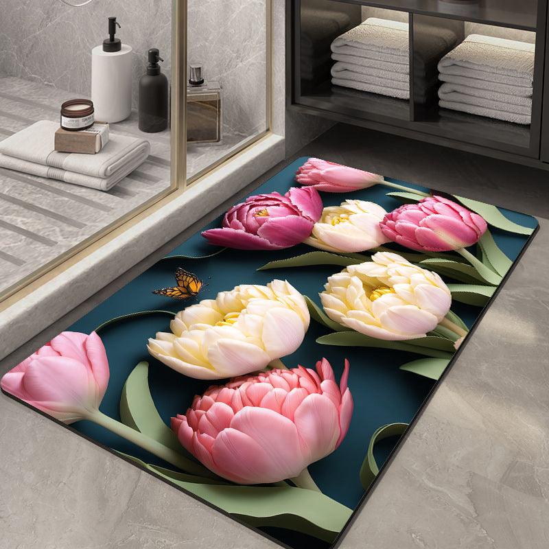 Soft Diatom Ooze Floor Bathroom Absorbent Bathroom Step Mat Quick-drying Non-slip Toilet Door Mat - Pacisia