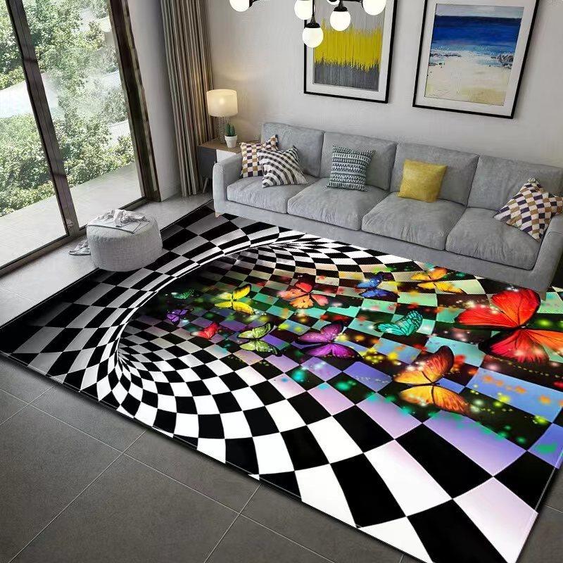 3D Visual Vortex Bedroom Covered With Carpet - Pacisia