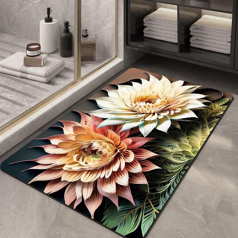 Soft Diatom Ooze Floor Bathroom Absorbent Bathroom Step Mat Quick-drying Non-slip Toilet Door Mat - Pacisia