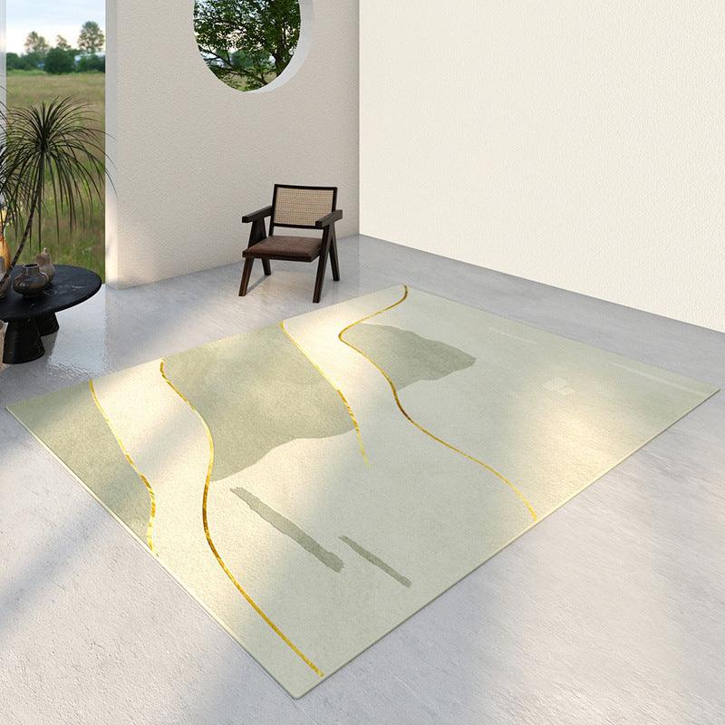 Living Room Sofa Table Carpet Household Green Abstract Loop Carpet Bedroom Bedside Blanket One Piece Dropshipping - Pacisia
