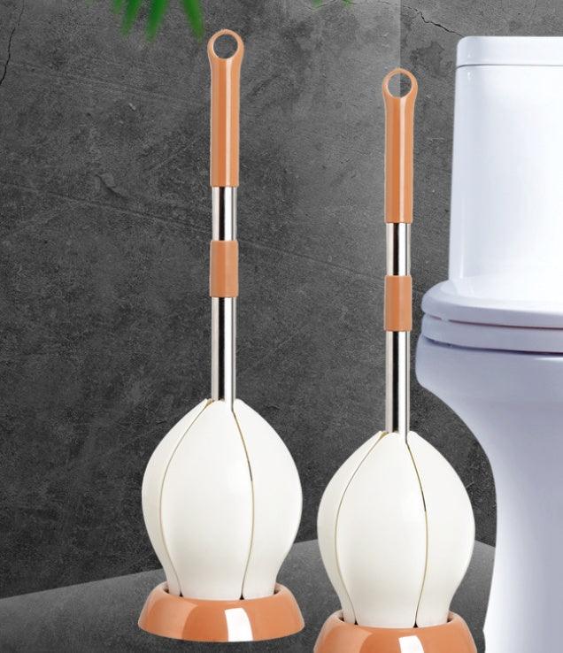 Soft Bristle Toilet Brush Holder Included Sturdy Easy Clean Home Bathroom Silicone Toilet Cleaning Brushes With Stand Waterproof - Pacisia