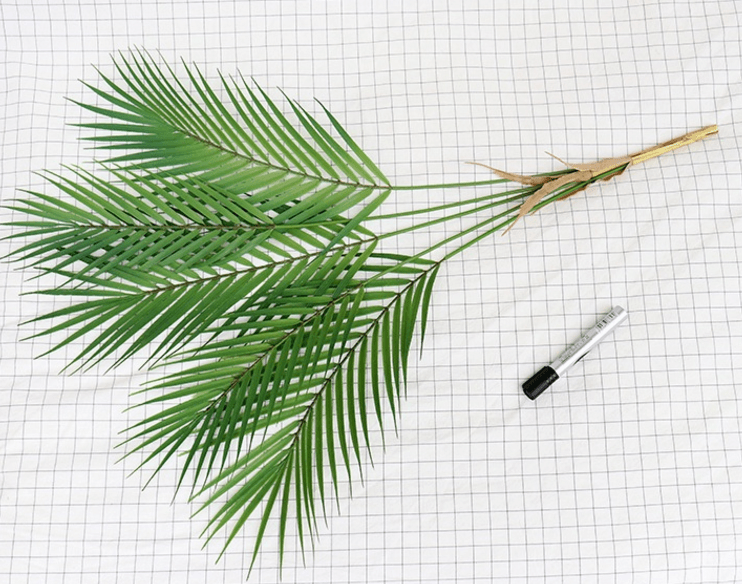 88 CM Green Artificial Palm Leaf Plastic Plants - Pacisia