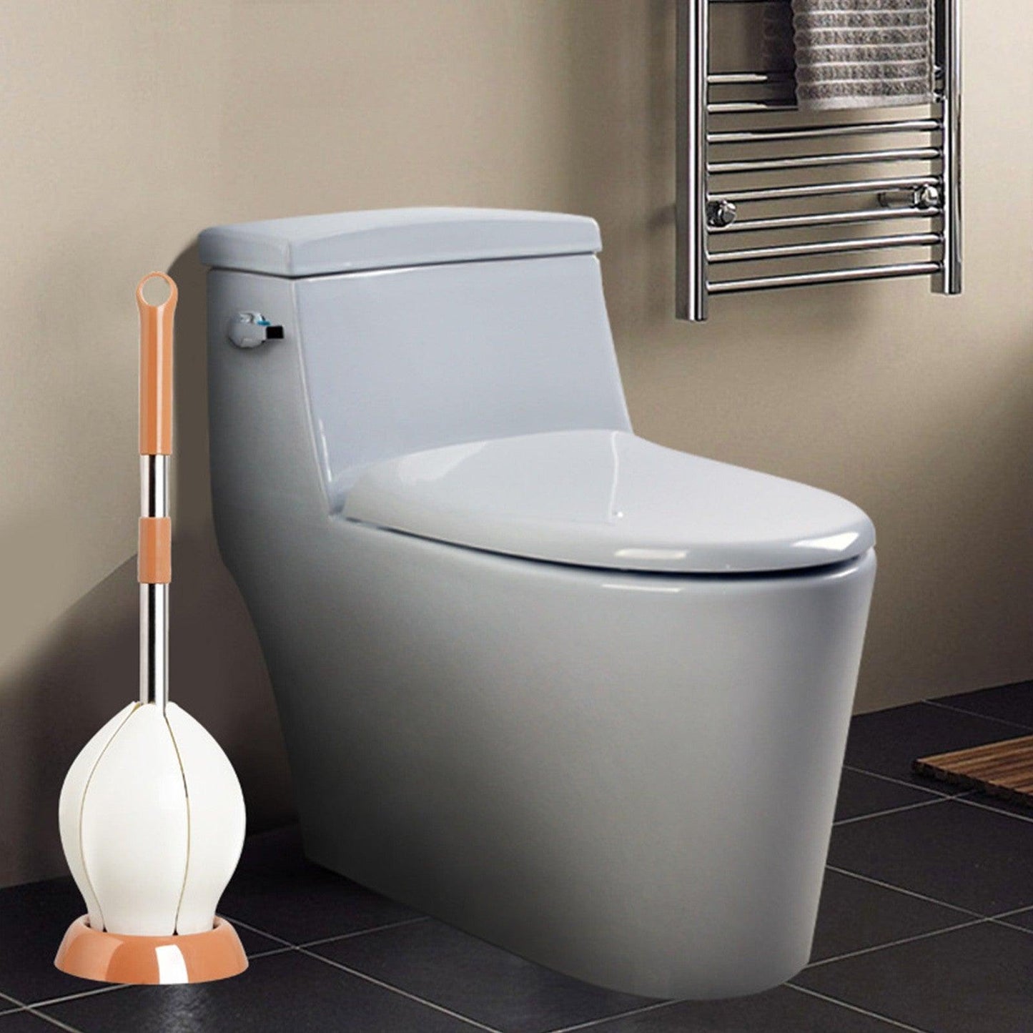 Soft Bristle Toilet Brush Holder Included Sturdy Easy Clean Home Bathroom Silicone Toilet Cleaning Brushes With Stand Waterproof - Pacisia