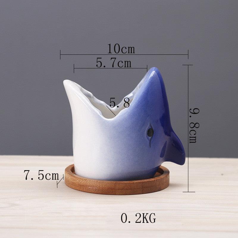 Succulent Pot Creative Cartoon Ceramic Flower Pots European-style Simple Indoor Desktop Pots For Plants Office Decor Planters - Pacisia