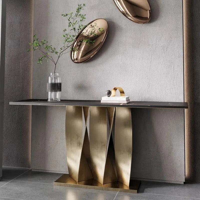 Hotel Garden Living Room Table Metal Luxury Classic Office Table Minimalist Black Tavolino Soggiorno Moderno Hallway Furniture - Pacisia