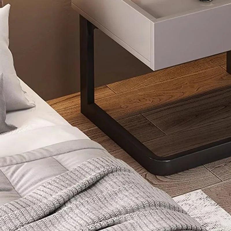 Shelf Nordic Bed Table Minimalist Nordic Auxiliary Quality Hallway Bedside Cabinet Modern Meubles De Chambre Italian Furniture - Pacisia