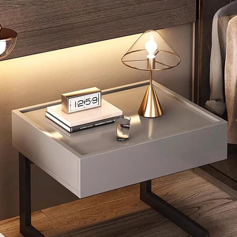 Shelf Nordic Bed Table Minimalist Nordic Auxiliary Quality Hallway Bedside Cabinet Modern Meubles De Chambre Italian Furniture - Pacisia