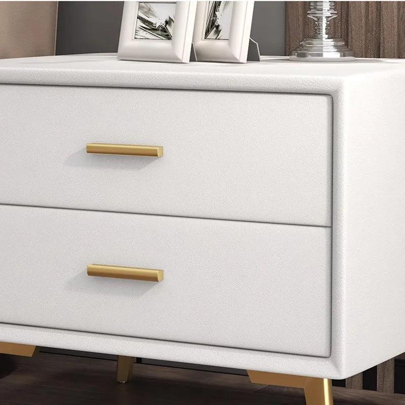 Aesthetic White Nightstand Bedside Storage Cabinet Luxury Minimalist Nightstands Organizer Wooden Tables De Nuit Home Furniture - Pacisia