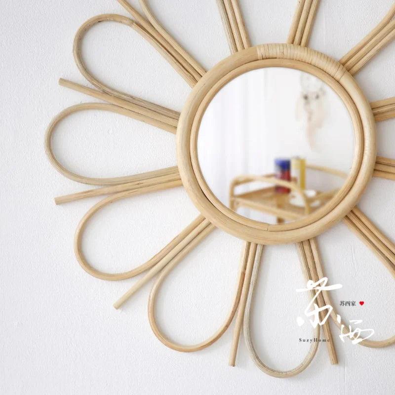 Nordic Decorative Wall Mirror Modern Style Small Bedroom Gift Mirror Hanging Display Espejos Aesthetic Mirror Home Decor - Pacisia