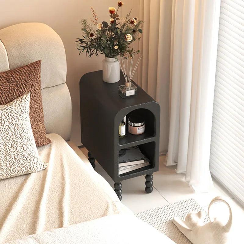 Simple Rustic Nightstands Black Center Pretty Luxury Minimalist Bedside Table Minimalist Organizers Table De Chevet Furnitures - Pacisia