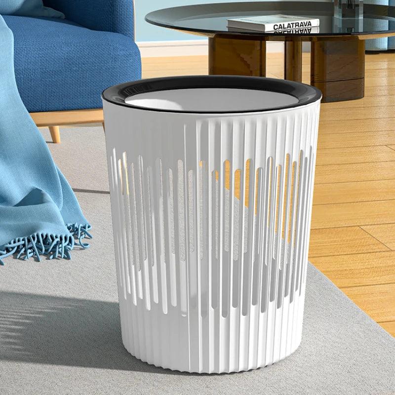White Nordic Waste Bin Living Room Simple Plastic Trash Can Kitchen Cleaning Tools Garbage Bin Bathroom lixeira Home Products - Pacisia