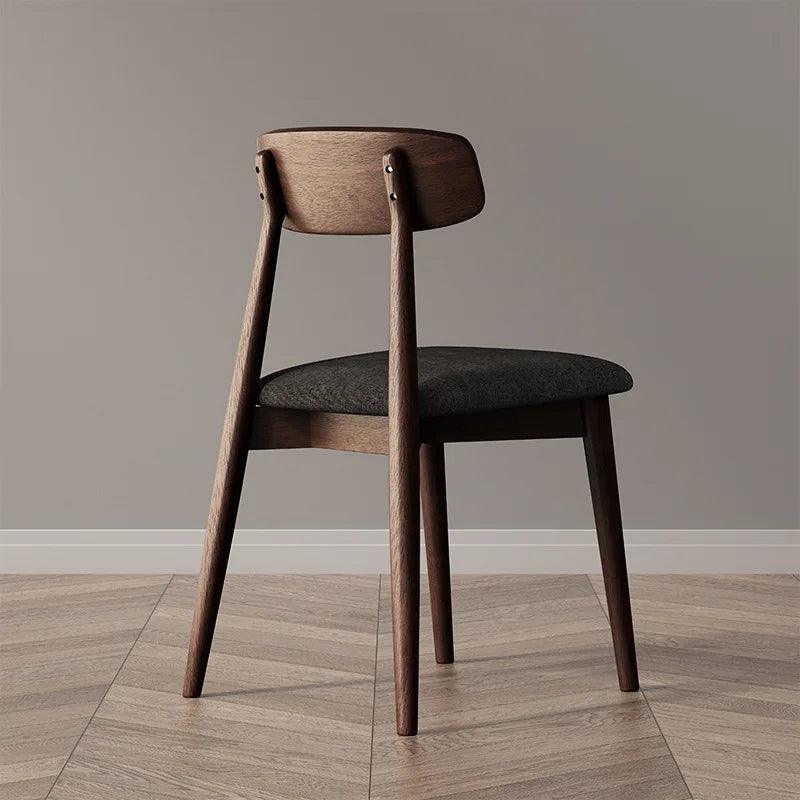 Black Versatile Modern Minimalist Design Made Of Solid Oak Material Used For Dining Chair Or Walnut Color Backrest Leisure Chair - Pacisia