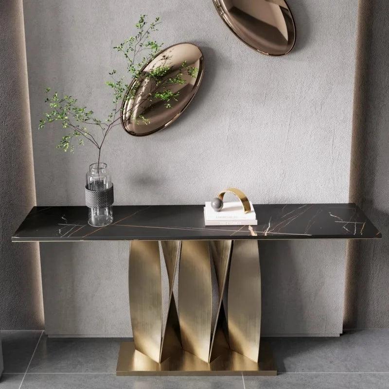 Hotel Garden Living Room Table Metal Luxury Classic Office Table Minimalist Black Tavolino Soggiorno Moderno Hallway Furniture - Pacisia