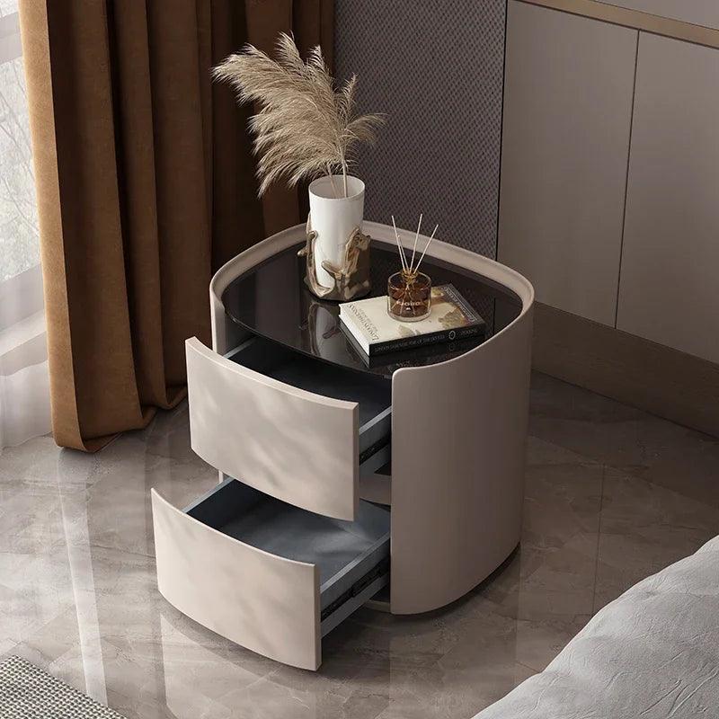 Aesthetic Nordic Nightstand Table Minimalist Minimal Space Saving Narrow Bedsides Table Small Side Szafki Nocne Hotel Furniture - Pacisia