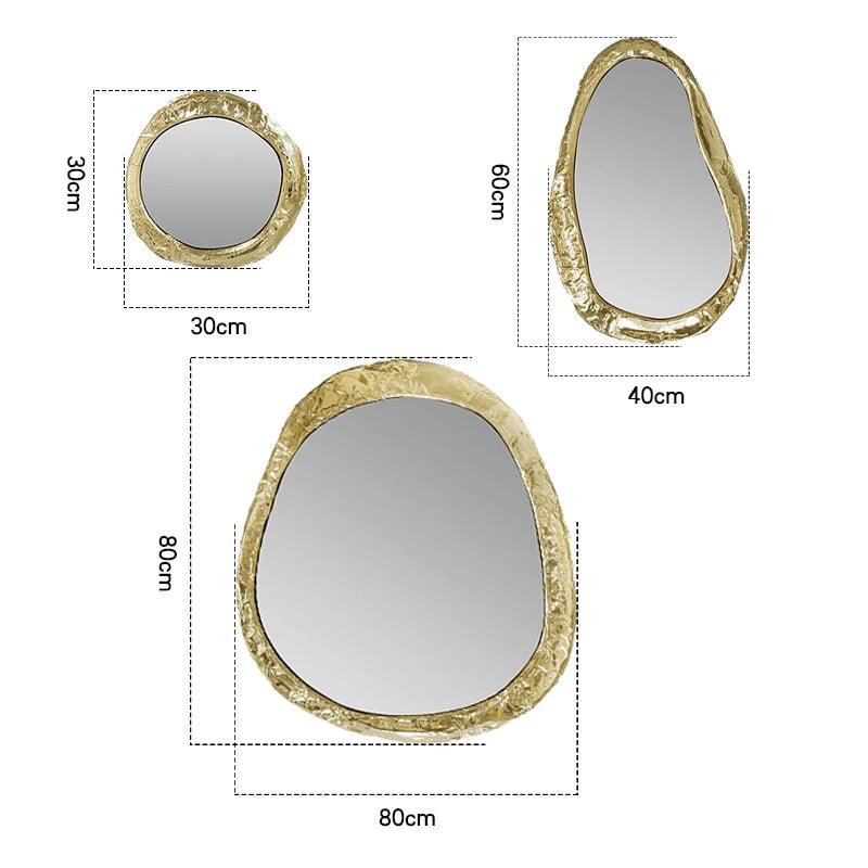 Wall Nordic Glass Irregular Mirrors Nordic Bathroom Art Luxury Modern Mirrors Crafts Girl Specchi Decorativi Home Decorating - Pacisia