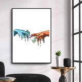 Abstract Dripping Fingers Canvas Painting - Modern Minimalist Wall Art Decor - Pacisia