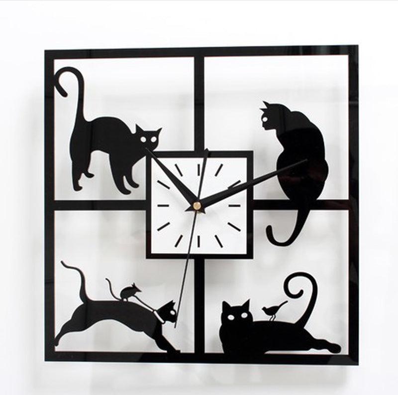 Acrylic cattail clock silent wall clock - Pacisia