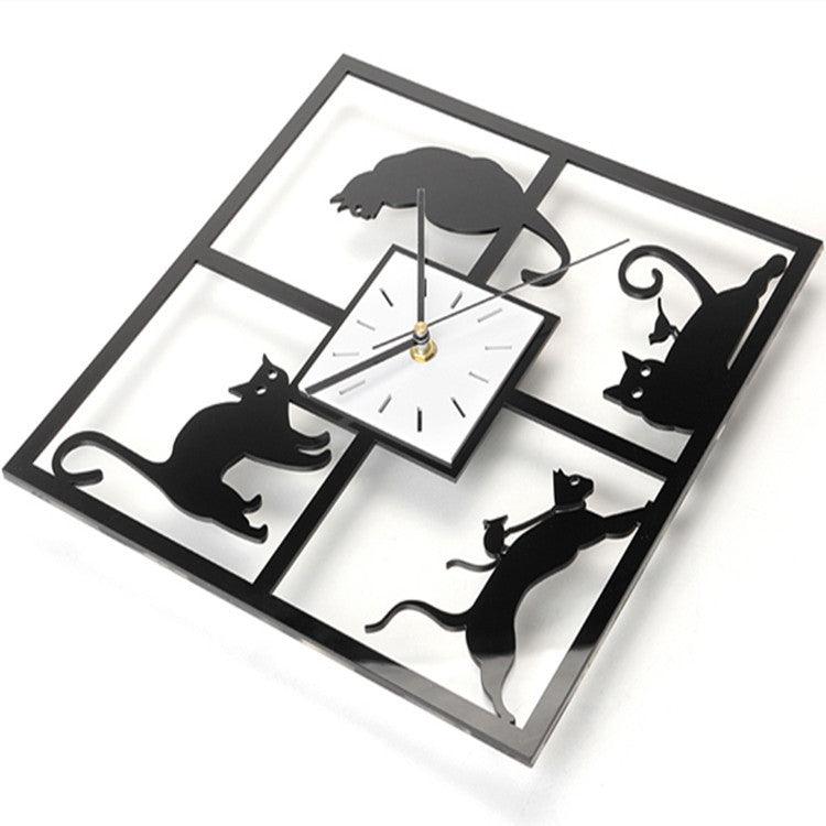 Acrylic cattail clock silent wall clock - Pacisia