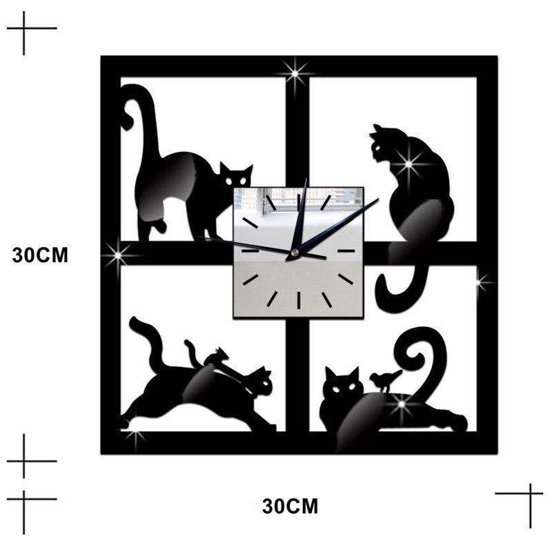 Acrylic cattail clock silent wall clock - Pacisia